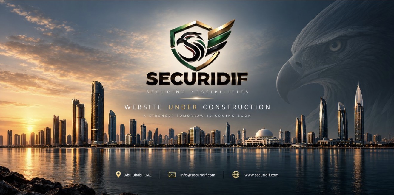 SECURIDIF. Securing possibilities. Website under construction. A stronger tomorrow is coming soon. Abu Dhabi, UAE. info@securidif.com. www.securidif.com.